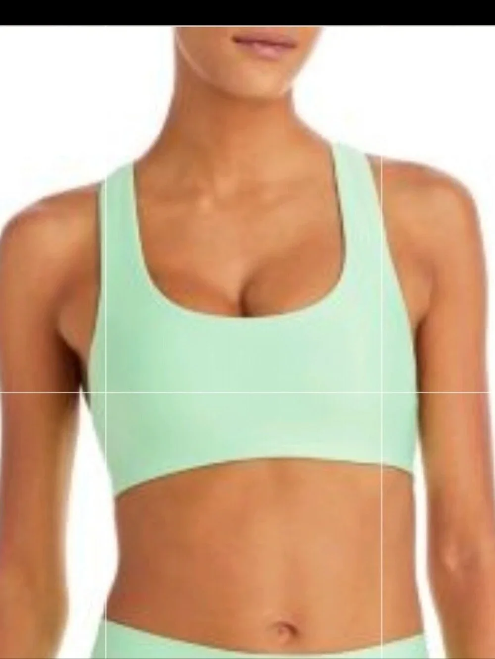 Alo Yoga Airlift Advantage Racerback Sports Bra in Ultramint sz MEDIUM